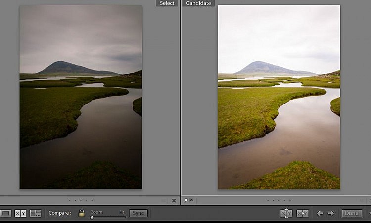 Two photos which will be manually blended in Photoshop to achieve a pleasing result